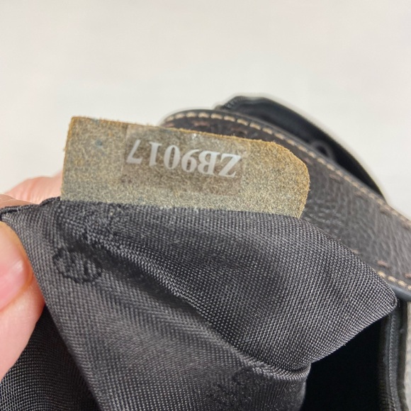 Fossil Black Genuine Leather Shoulder Bag Hobo Purse Zip Top - Picture 13 of 13